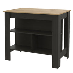 Brooklyn  Kitchen Island, Three Concealed Shelves
