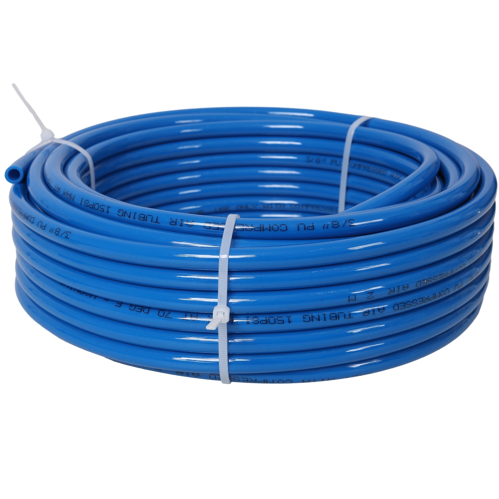 Garage Air Compressor Accessories Master Kit,3/8 Inch (9.5MM) OD × 60 Feet PU tubing,Blue Tubing
