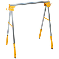 2PACK Adjustable Height Sawhorse,Folding Portable Saw Horses ,Heavy Duty Steel Sawhorse for Garage, Workshop, Fully Assembled