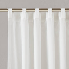 2 PCS 52x95" Rod Pocket with Back Tab Privacy Curtain Pair White
