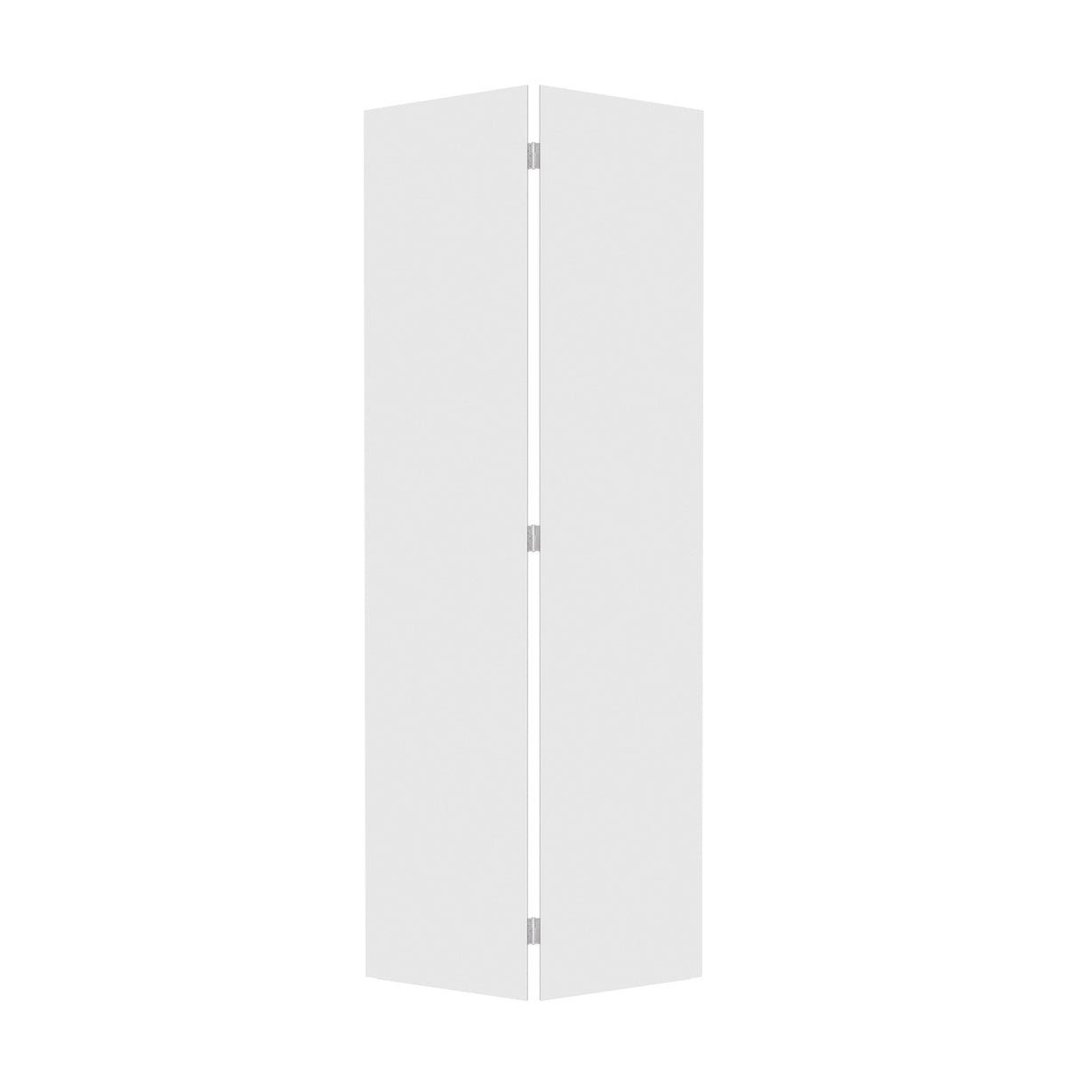 18Modern flat panel 24 in. x 80 in. Solid Core White Finished Vinyl bi-fold door With Hardware kit