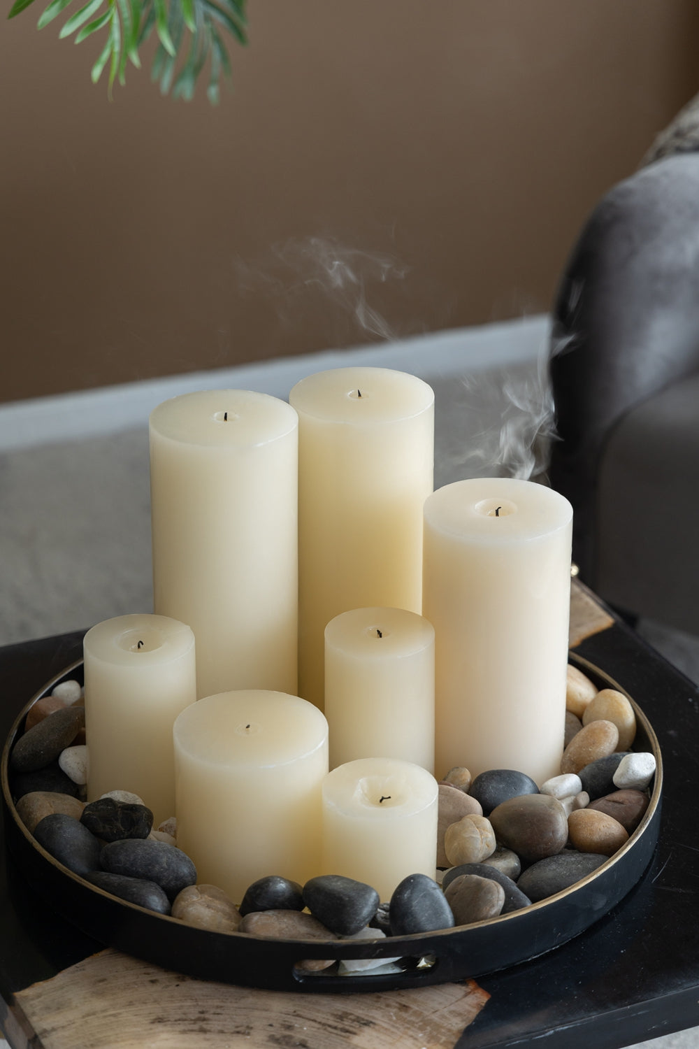 4x6" 2PK Unscented Soy Wax Candle, Ivory
