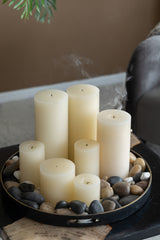 4x6" 2PK Unscented Soy Wax Candle, Ivory