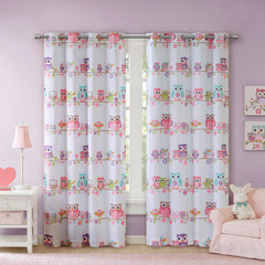 Owl Printed Blackout Curtain Panel(Only 1 Pc Panel)