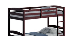 Twin Over Twin Transitional Bunk Bed Arch Design Espresso Finish