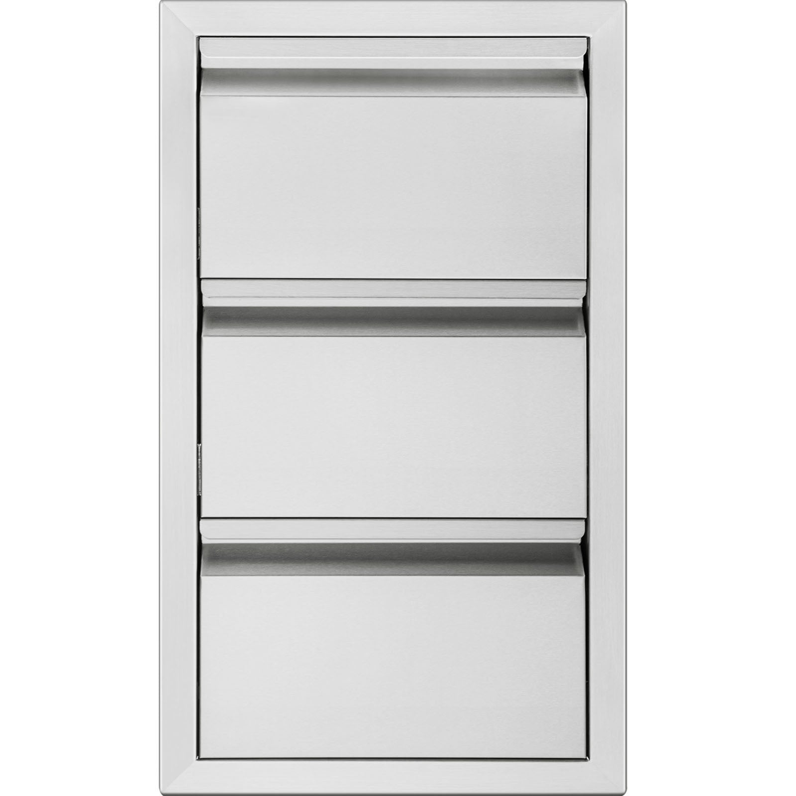 Outdoor Kitchen Drawers 15" W x 25.4" H x 19" D, Box Frame Style Flush Mount BBQ Drawers with Stainless Steel Handle, BBQ Island Drawers for Outdoor Kitchens or Patio Grill Station