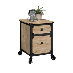 File Pedestal with Smooth-Glide Drawer, Beige and Natural finish