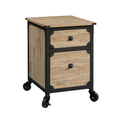 File Pedestal with Smooth-Glide Drawer, Beige and Natural finish