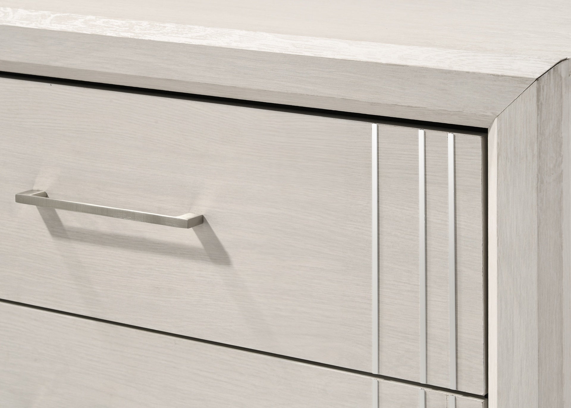 1pc Contemporary Two-Drawers Nightstand Bed Side Cabinet Wooden Furniture White/Beige Color