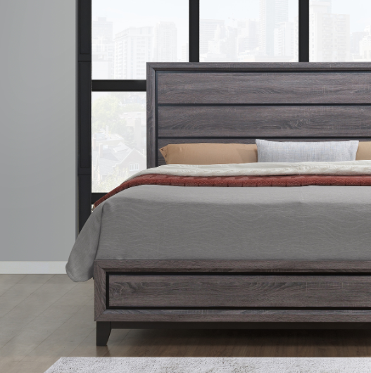 MIRAGE GREY QUEEN BED