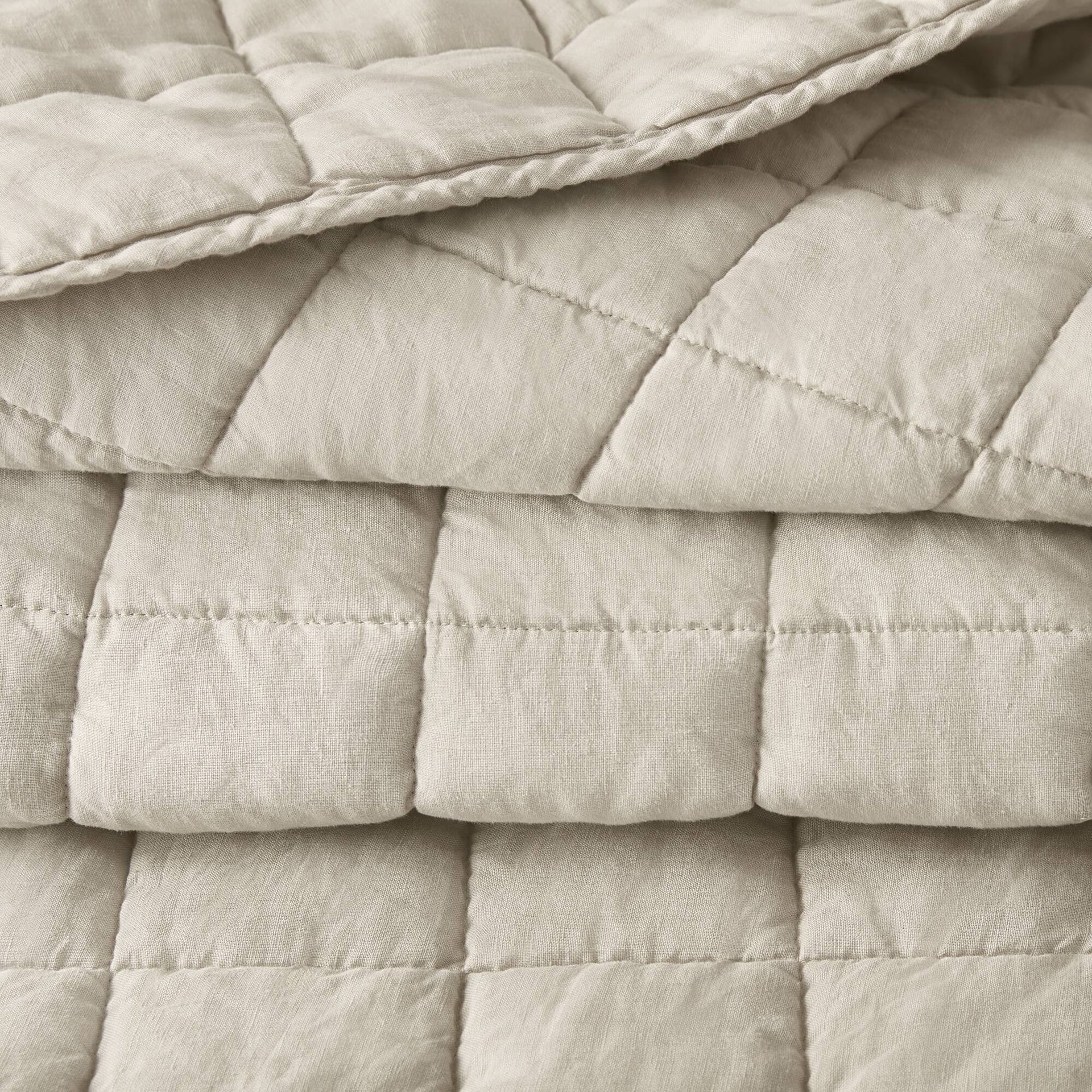 3-Piece King/Cal King Linen Garment Washed Quilt Set,Linen