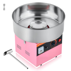 Commercial Cotton Candy Machine Electric Sugar Floss Maker Stainless Steel Pink