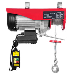 Wireless Electric Hoist, 440 lbs 110V Electric Steel Wire Winch with Wireless Remote Control, 40ft Single Cable Lifting Height & Pure Copper Motor, for Garage Warehouse Factory