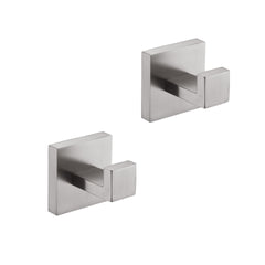 2 Pack Wall-Mounted Stainless Steel Bathroom Towel Hooks/Coat Hooks for Bathroom, Bedroom, Kitchen