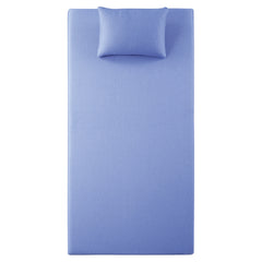 7inch Twin Mattress and Pillow Set Breathable Fabric Gel-Infused Memory Foam Mattress, Blue, Mattress in a Box