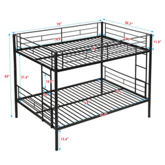 Full Over Full Metal Bunk Bed , No Box Spring Needed, Easy Assemble