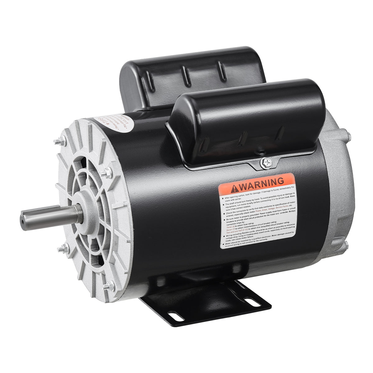 3.7HP Air Compressor Electric Motor 230V 17.2A 3450RPM 56 Frame CW/CCW Rotation (Factory Setting is CCW)