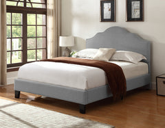 Gray Cal King Upholstered Bed