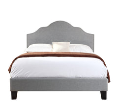 Gray Cal King Upholstered Bed
