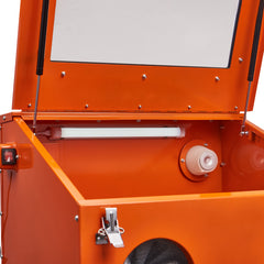 40 Gallon Sandblasting Cabinet, 40-120PSI Portable Benchtop Sand Blasting Cabinet, Heavy Duty Steel Sand Blaster with Blasting Gun & 4 Ceramic Nozzles for Paint, Stain, Rust Removal
