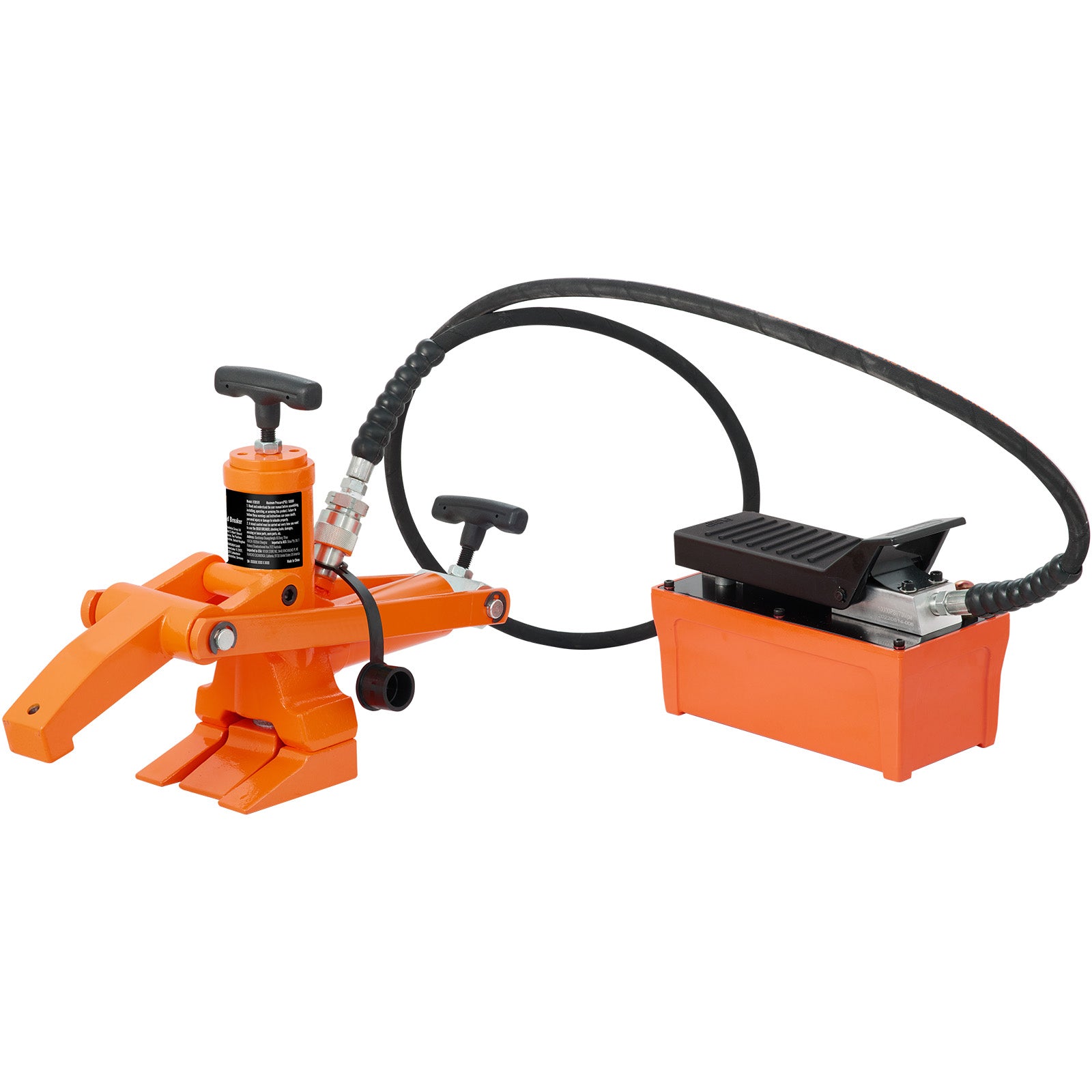 Hydraulic Bead Breaker, 10000 PSI Tire Bead Breaker with Metal Foot Pump, Heavy-duty Steel Bead Breaker Tool for Tractors, Trucks, Buses, Lawn Mowers, ATVs