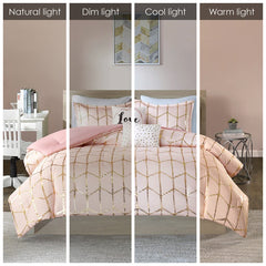 King/Cal King Metallic Printed Comforter Set