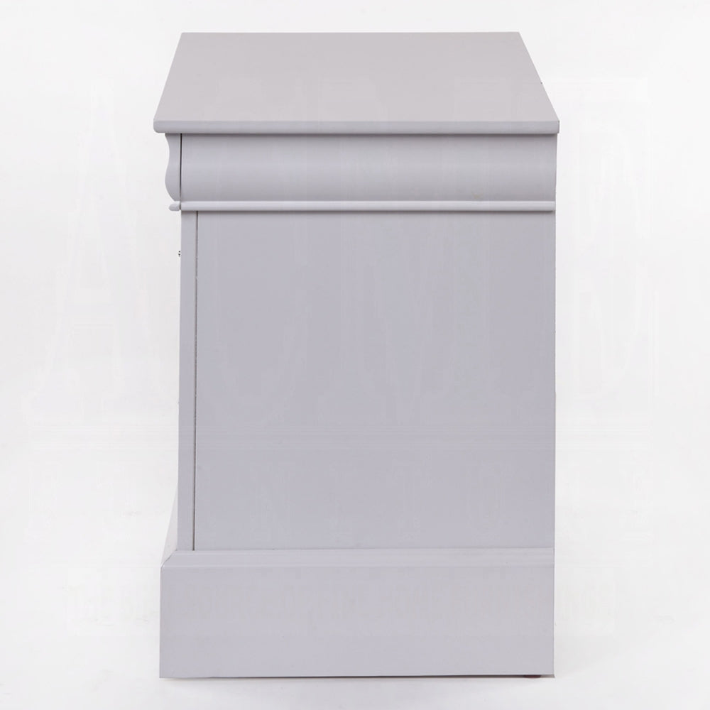 1pc Classic White Finish 2-Drawers Nightstand Louis Phillipe Style Bedroom Furniture