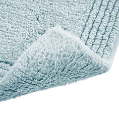 100% Cotton Tufted 3000 GSM Reversible Bath Rug Blue 24x72"