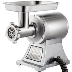 Commercial Meat Grinder,550LB/h 1100W Electric Meat Grinder, 220 RPM Heavy Duty Stainless Steel Industrial Meat Mincer w/2 Blades, Grinding Plates & Stuffing Tubes