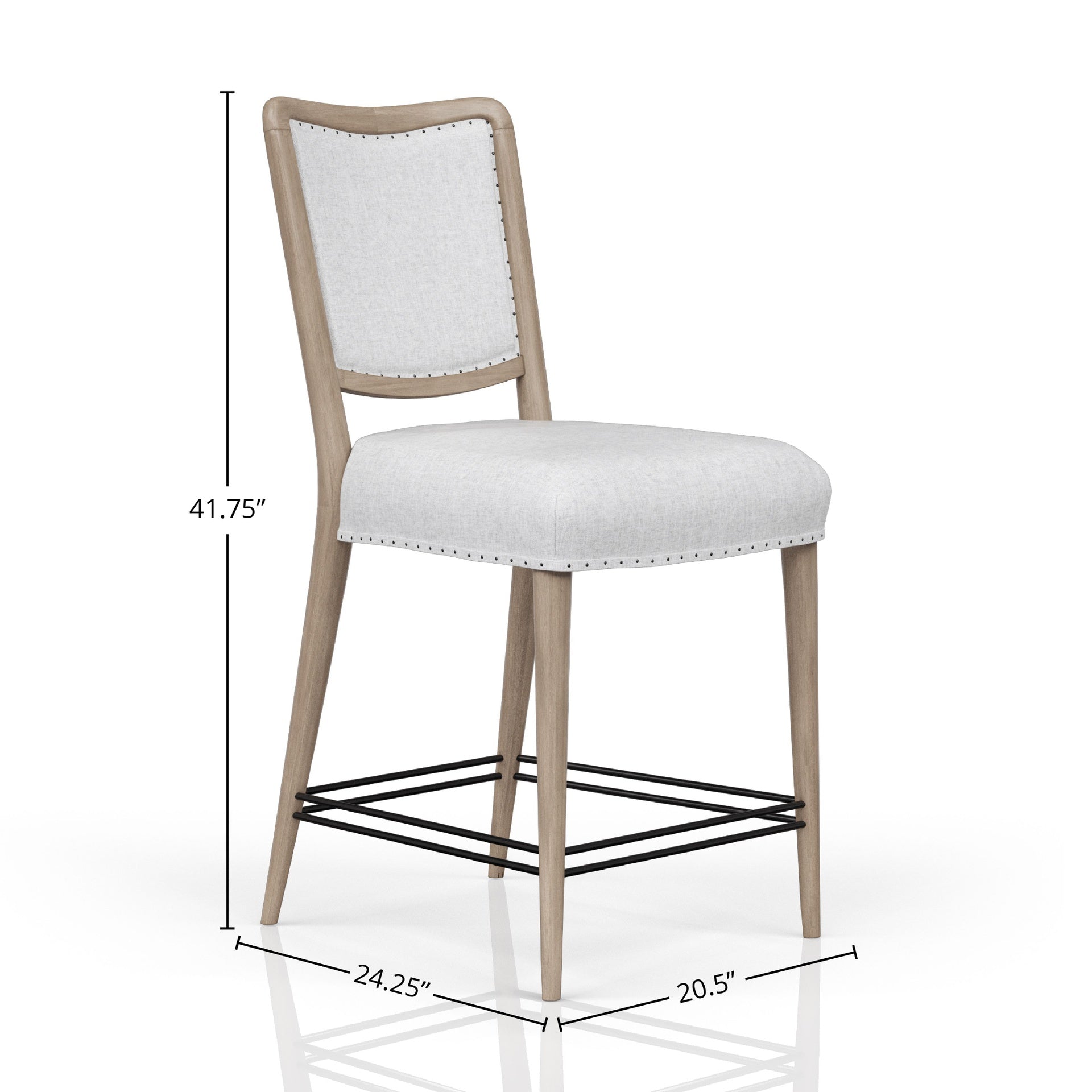 Counter Stool in Sand Colored Finish Set of 2