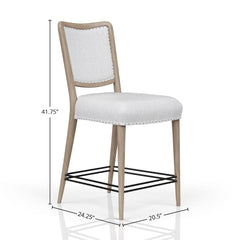 Counter Stool in Sand Colored Finish Set of 2