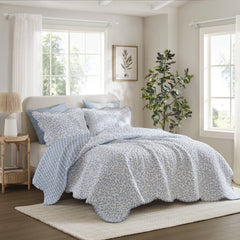 3-Piece Full/Queen Print Quilt Set