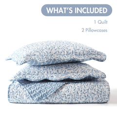 3-Piece Full/Queen Print Quilt Set