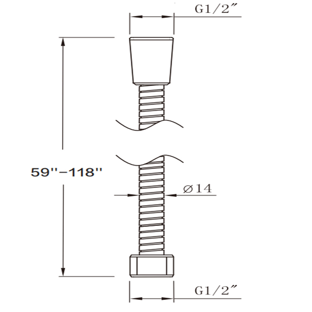 71 inches Shower Hose Extra Long Handheld Shower Head Hose Extension Replacement