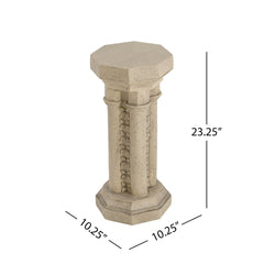 Pedestal Column Plant Stand, 23.25 Inch, Indoor and Outdoor