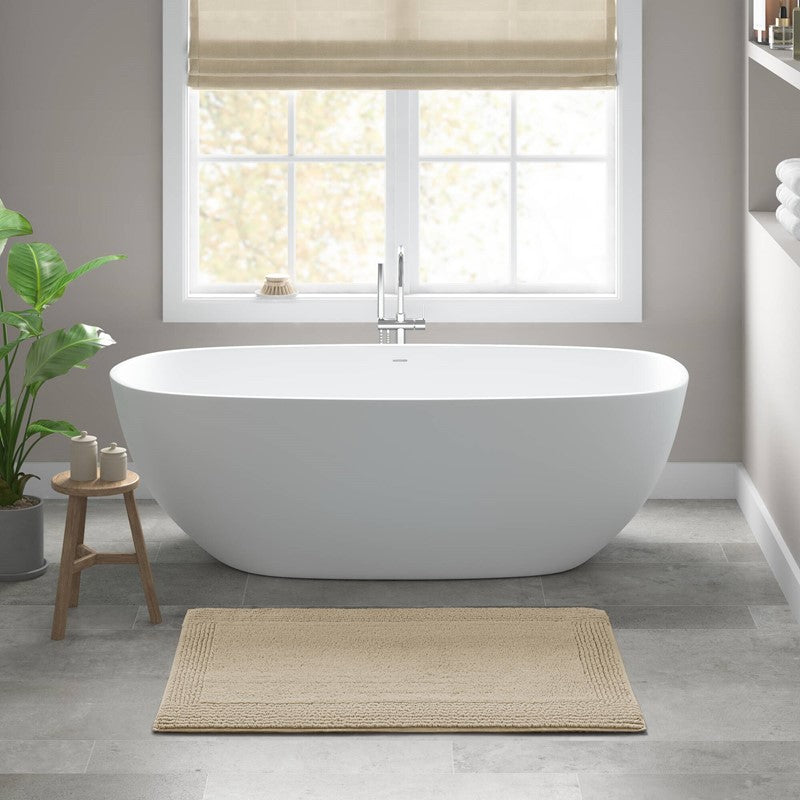 1 PCS 24x44" 100% Cotton Tufted 3000 GSM Reversible Bath Rug Natural