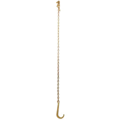 5/16" x6' Leg G70 15" Long Shank J Hook Tow Chain w/RTJ Cluster Hook & Grab Hook - 4700 lbs WLL Heavy Duty Transport Truck Chain for Car Wrecker Recovery - Towing Equipment 2pcs