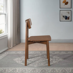 New Design Walnut Dining Chair (Set Of 2) - Mid Century Modern Solid Wood Dining Chairs in Rich Walnut Color 17.5"W x 17.7"D x 29.9"H for Living Room Bedroom Outdoor
