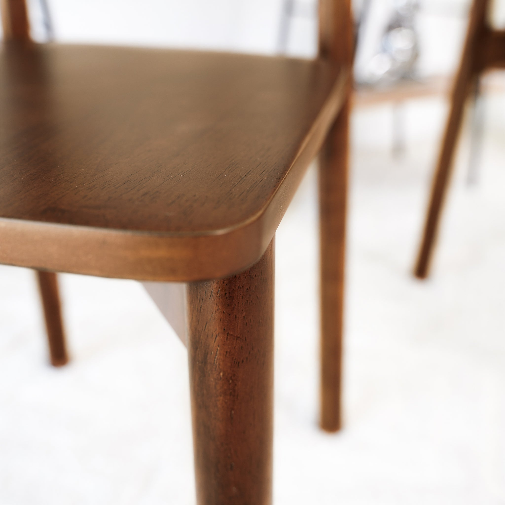 New Design Walnut Dining Chair (Set Of 2) - Mid Century Modern Solid Wood Dining Chairs in Rich Walnut Color 17.5"W x 17.7"D x 29.9"H for Living Room Bedroom Outdoor