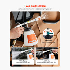 Car Cleaning Gun 6-9.2Bar High-Pressure Air Blow Gun 1L Liquid Bottle Blast Dust