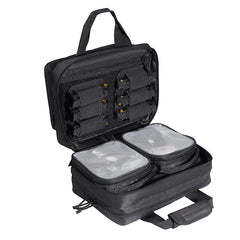 Tactical Pistol Backpack with 2 Pistol Cases, Gun Range Backpack with 6x Magazine Slots for Shooting and Hunting
