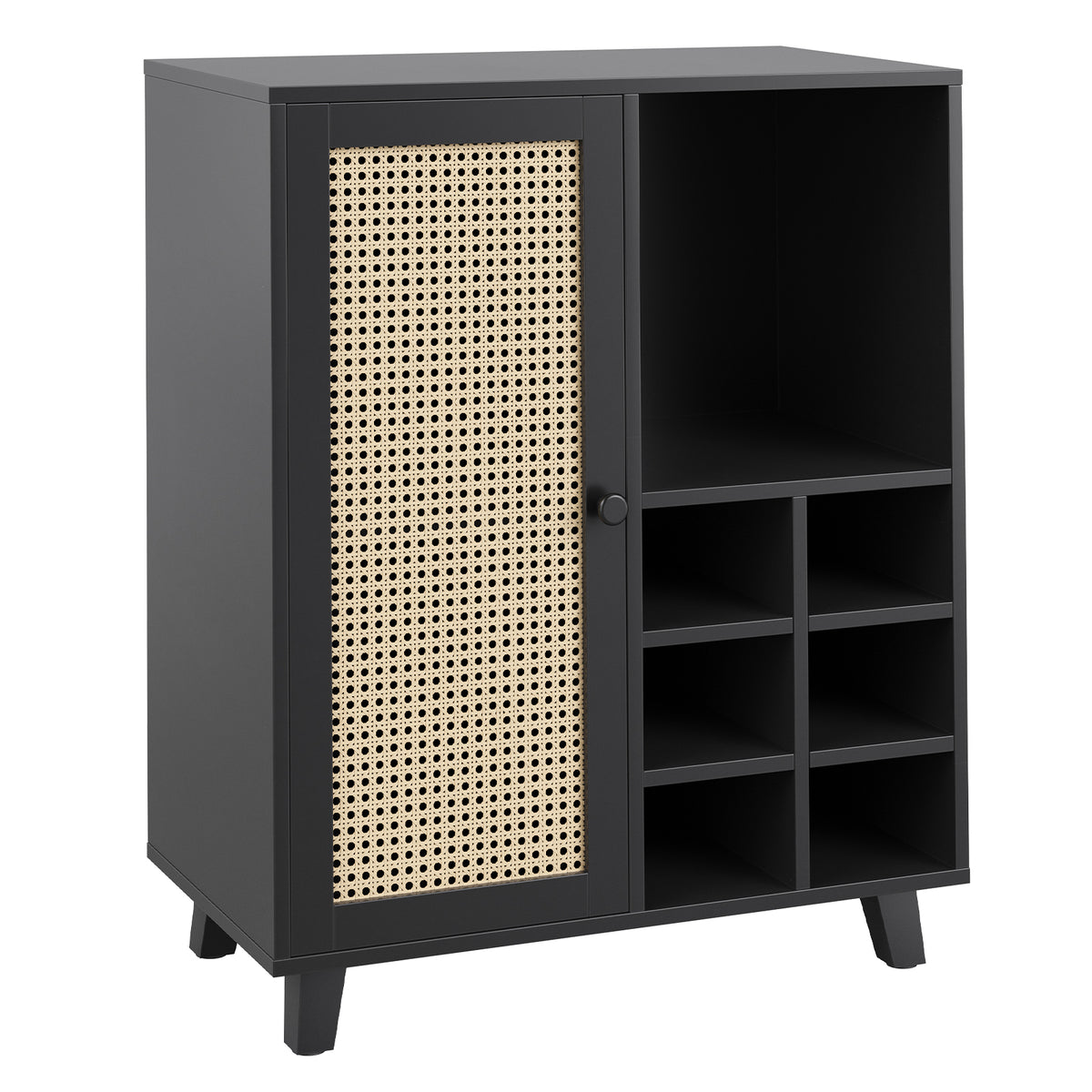 Sideboard Cabinet with Storage, 34 Inch Wine Bar Cabinet with Wine Racks, Buffet Cabinets for Home, Living Room