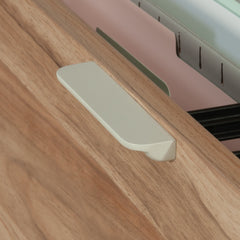 Lateral File with Two Drawers, Acacia finish