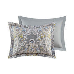 5 Piece Cotton Duvet Cover Set Grey King