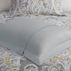 5 Piece Cotton Duvet Cover Set Grey King
