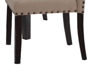 Nolan Linen & Salvage Dark Oak Finish Side Chair (Set of 2)