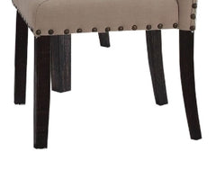 Nolan Linen & Salvage Dark Oak Finish Side Chair (Set of 2)