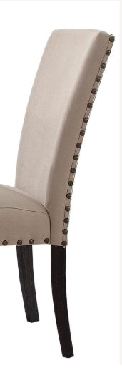 Nolan Linen & Salvage Dark Oak Finish Side Chair (Set of 2)