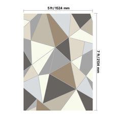Large Area Rug 5 x 7 ft Anti-Skid Tear-Resistant Floor Mat Modern Charcoal Gray