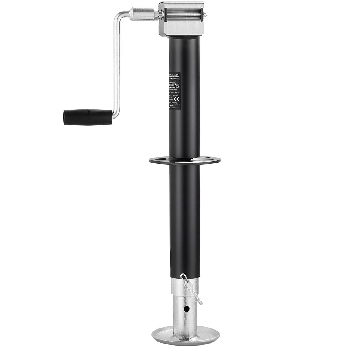 5000 lbs A-Frame Trailer Jack, 15-Inch Vertical Travel, Trailer Lift Jack with Adjustable 7-Level Drop Leg & Drill Socket, Cordless Drill Compatible, Suitable for RV, Utility, Yacht Trailers